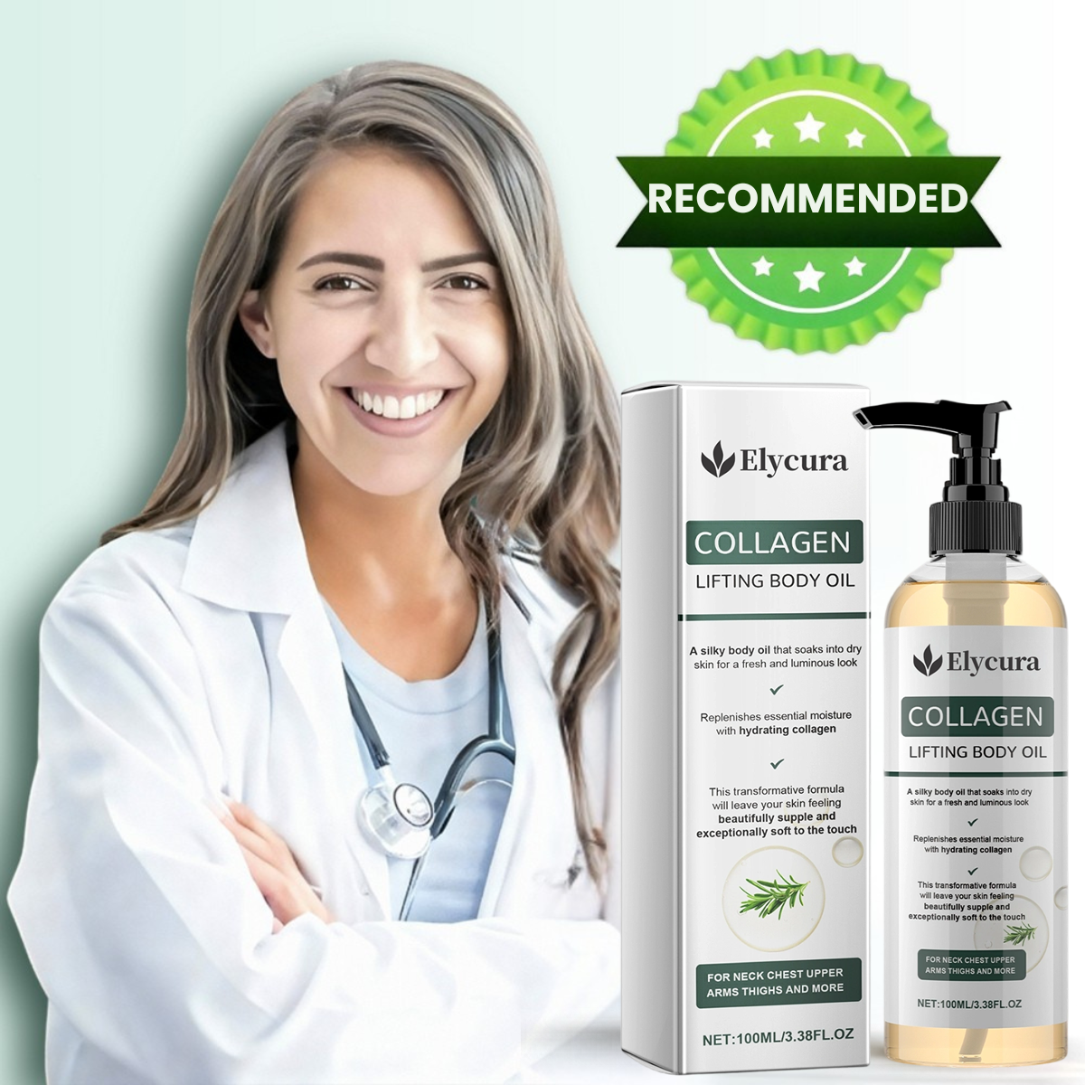 Elycura™ Collagen Oil | Tightens and lifts sagging skin by 98% within 24 hours